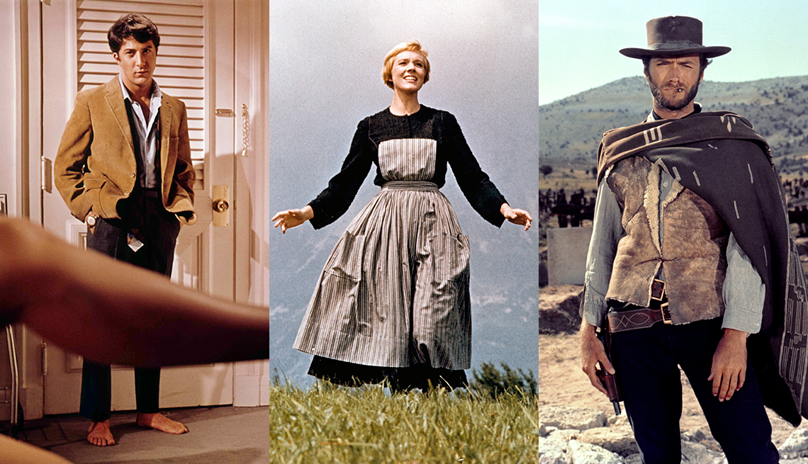 Dustin Hoffman in "The Graduate," Julie Andrews in "The Sound of Music" and Clint Eastwood in "The Good, The Bad and The Ugly."